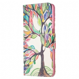 δερματινη θηκη Samsung Galaxy M52 5G Rainbow Tree