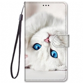 Κάλυμμα Samsung Galaxy M52 5G Μαύρη Και Μπλε Γάτα