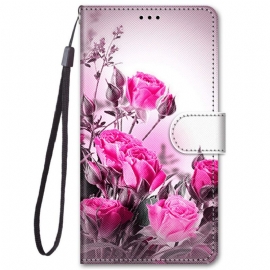 Θήκη Flip Samsung Galaxy M52 5G Αφρώδη Τριαντάφυλλα
