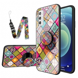 θηκη κινητου Samsung Galaxy M52 5G με κορδονι Oriental Strap Tapestry