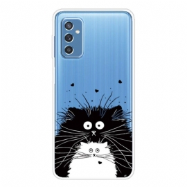 Θήκη Samsung Galaxy M52 5G Ασπρόμαυρες Γάτες