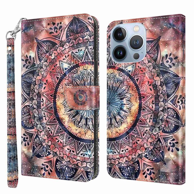 Κάλυμμα iPhone 14 με κορδονι Pro Colored Mandala Strap