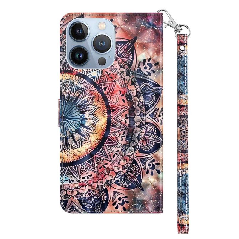 Κάλυμμα iPhone 14 με κορδονι Pro Colored Mandala Strap