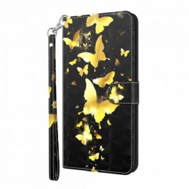 δερματινη θηκη Samsung Galaxy A32 5G Κίτρινες Πεταλούδες