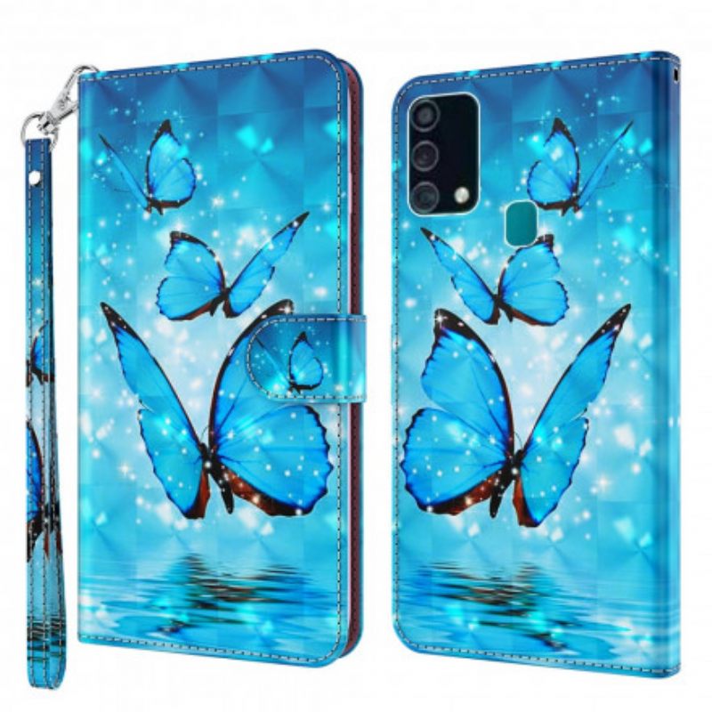 Κάλυμμα Samsung Galaxy A32 5G Φωτεινό Σημείο Που Πετούν Μπλε Πεταλούδες