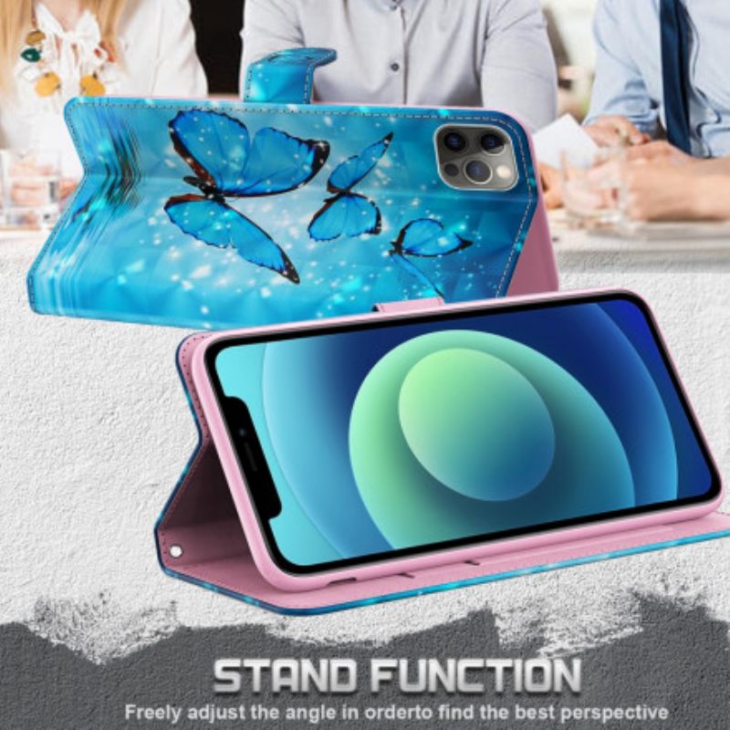 Κάλυμμα Samsung Galaxy A32 5G Φωτεινό Σημείο Που Πετούν Μπλε Πεταλούδες