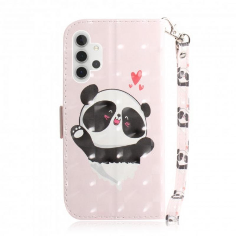 Κάλυμμα Samsung Galaxy A32 5G με κορδονι Panda Love With Strap