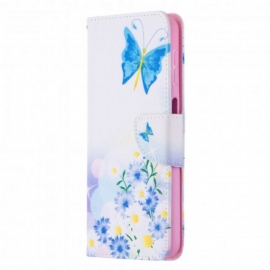 Κάλυμμα Samsung Galaxy A32 5G Ζωγραφισμένες Πεταλούδες Και Λουλούδια