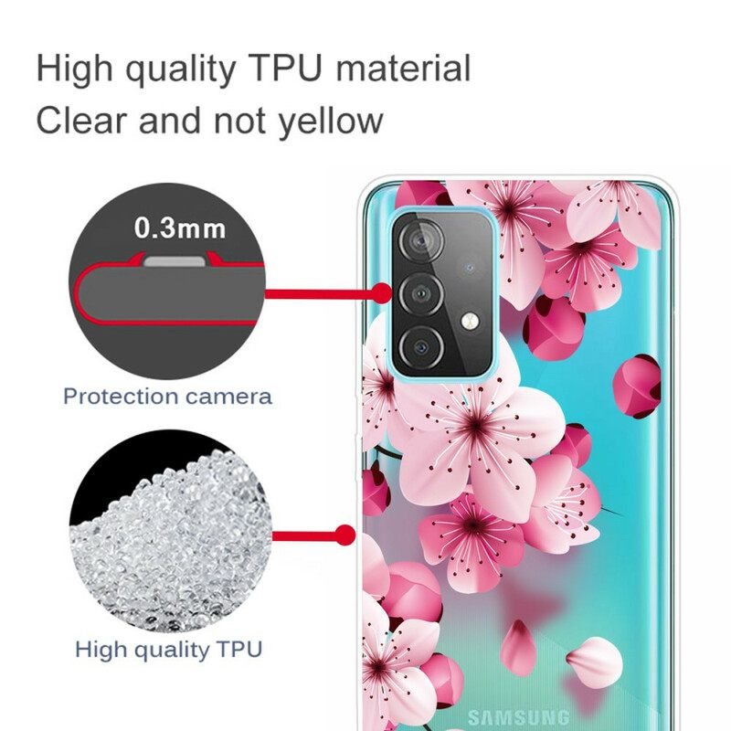 θηκη κινητου Samsung Galaxy A32 5G Μικρά Ροζ Λουλούδια
