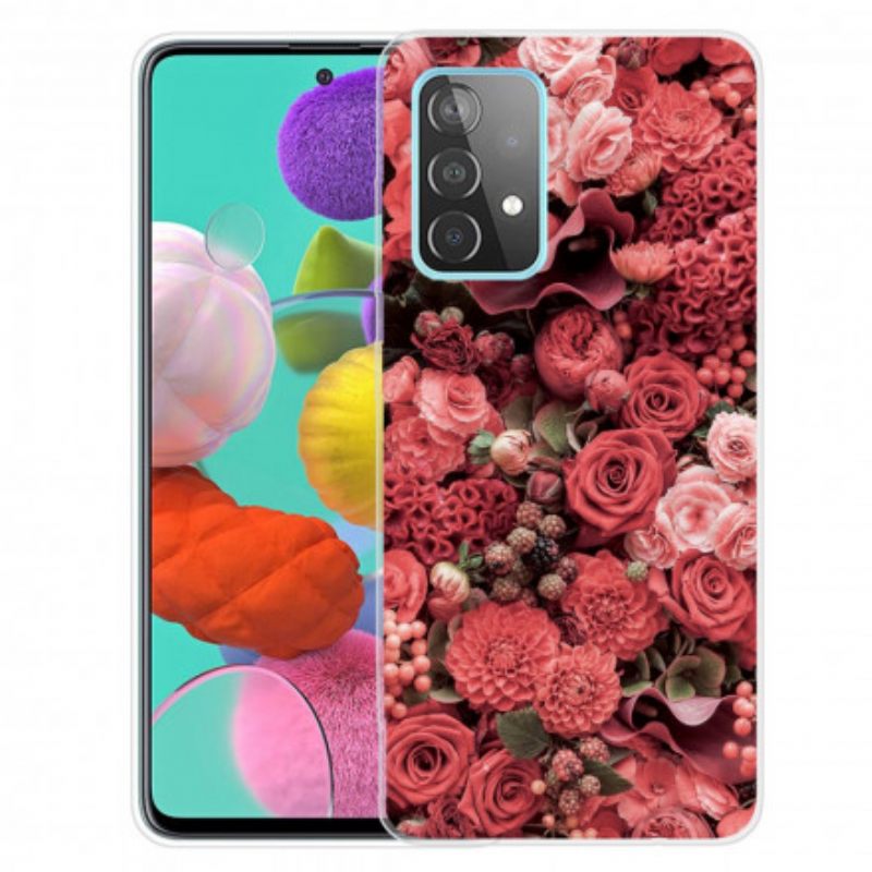 Θήκη Samsung Galaxy A32 5G Έντονα Λουλούδια