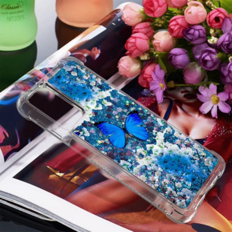Θήκη Samsung Galaxy A32 5G Glitter Blue Butterflies