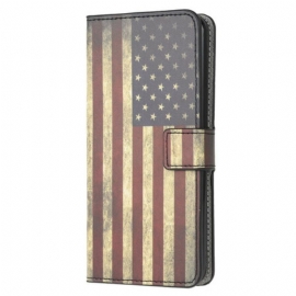 δερματινη θηκη Samsung Galaxy M12 / A12 Αμερικάνικη Σημαία