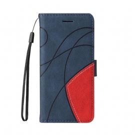 Κάλυμμα Samsung Galaxy M12 / A12 Δίχρωμο Signature Faux Leather