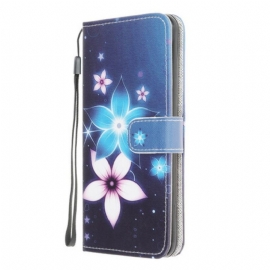 Κάλυμμα Samsung Galaxy M12 / A12 με κορδονι Λουλούδια Lunar Strap
