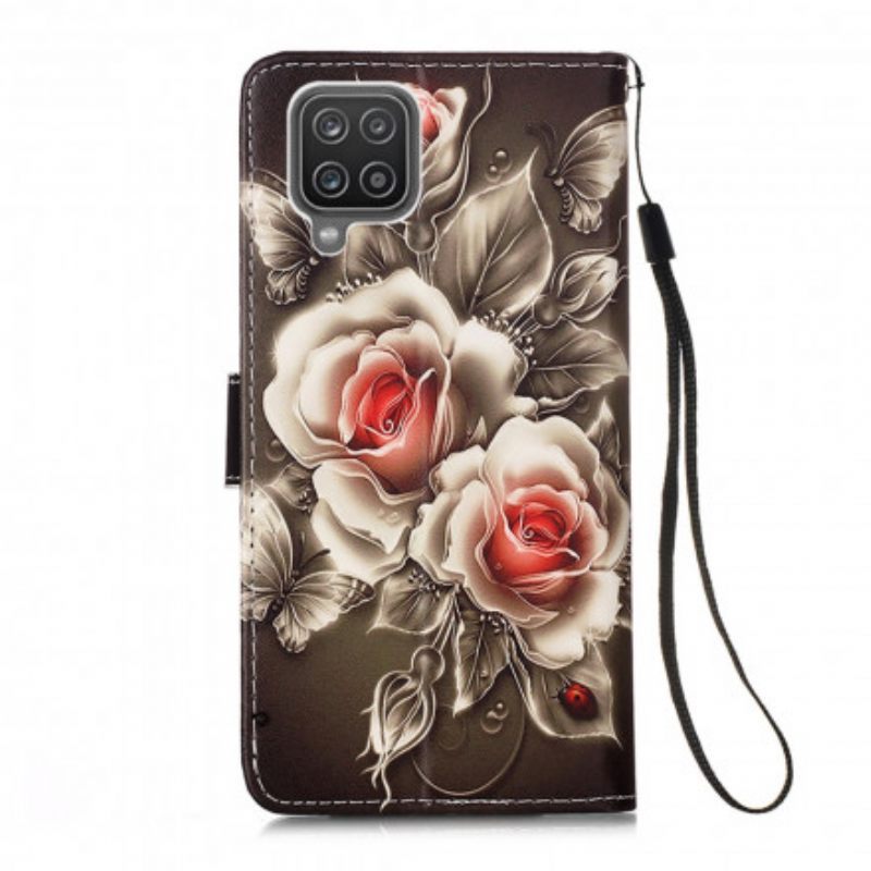 Κάλυμμα Samsung Galaxy M12 / A12 Χρυσά Τριαντάφυλλα