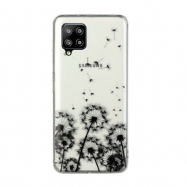 θηκη κινητου Samsung Galaxy M12 / A12 Μαύρες Πικραλίδες Χωρίς Ραφή