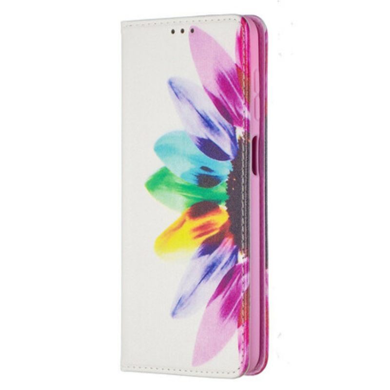 θηκη κινητου Samsung Galaxy M12 / A12 Θήκη Flip Ακουαρέλα Λουλούδι