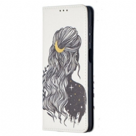 θηκη κινητου Samsung Galaxy M12 / A12 Θήκη Flip Όμορφα Μαλλιά
