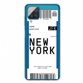 Θήκη Samsung Galaxy M12 / A12 Κάρτα Επιβίβασης Στη Νέα Υόρκη