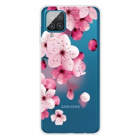 Θήκη Samsung Galaxy M12 / A12 Μικρά Ροζ Λουλούδια