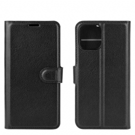 Κάλυμμα iPhone 12 / 12 Pro Κλασικό Δερμάτινο Εφέ Litchi