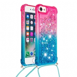 Θήκη iPhone SE 3 / SE 2 / 8 / 7 με κορδονι Κορδόνι Σιλικόνης Glitter