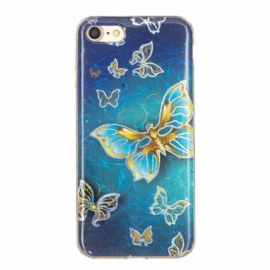 θηκη κινητου iPhone SE 3 / SE 2 / 8 / 7 Πεταλούδες Με Σχέδιο Glitter
