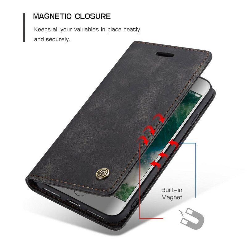 θηκη κινητου iPhone SE 3 / SE 2 / 8 / 7 Θήκη Flip Caseme Faux Leather