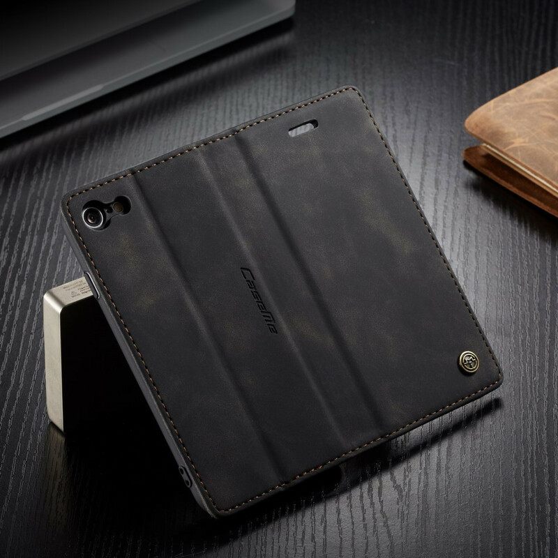 θηκη κινητου iPhone SE 3 / SE 2 / 8 / 7 Θήκη Flip Caseme Faux Leather