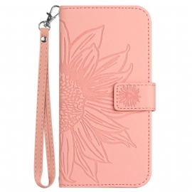 Θηκη Κινητου Oppo Reno 13 Pro 5g Στάμπα Ηλίανθου Με Λουρί