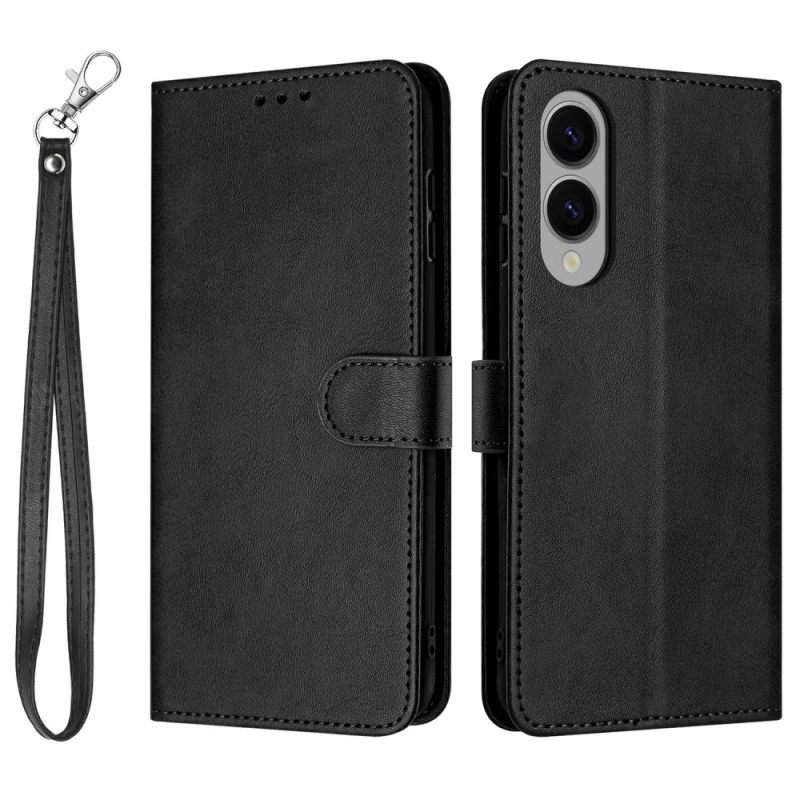 Δερματινη Θηκη Samsung Galaxy S25 5g Edge Δερμάτινο Εφέ Με Λουράκι