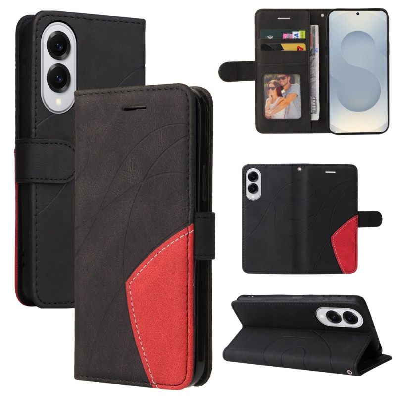 Δερματινη Θηκη Samsung Galaxy S25 5g Edge Δίχρωμο Κυματισμό Σιλικόνης