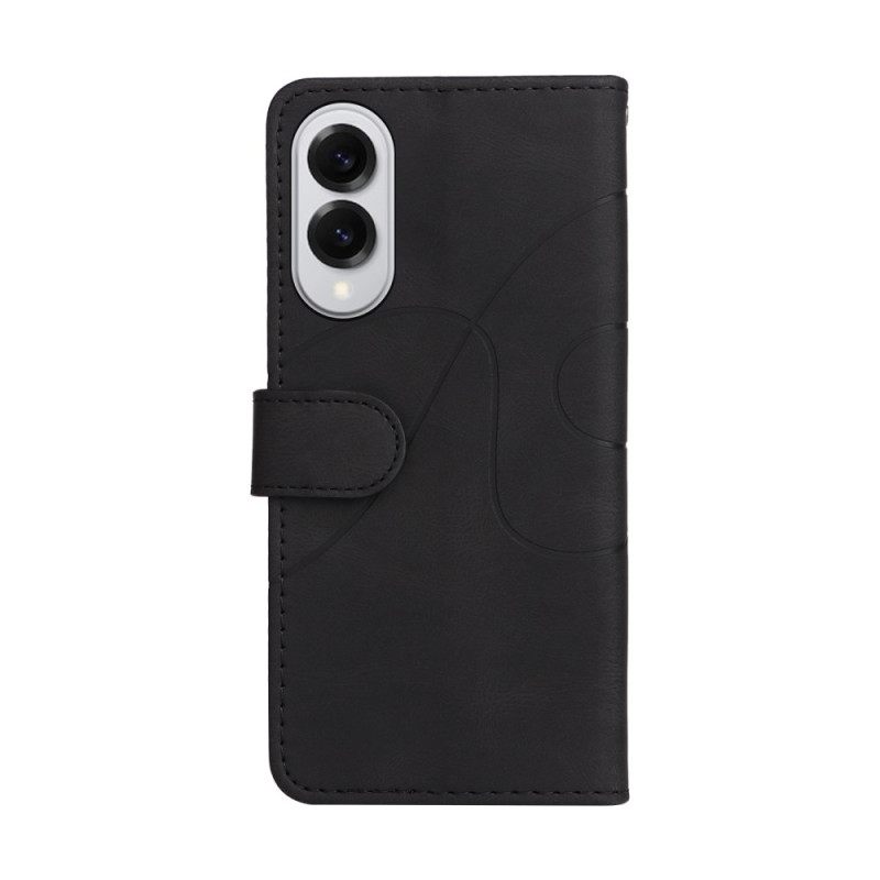 Δερματινη Θηκη Samsung Galaxy S25 5g Edge Δίχρωμο Κυματισμό Σιλικόνης