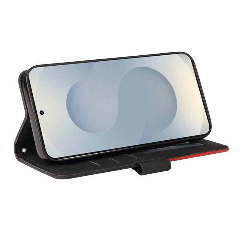 Δερματινη Θηκη Samsung Galaxy S25 5g Edge Δίχρωμο Κυματισμό Σιλικόνης