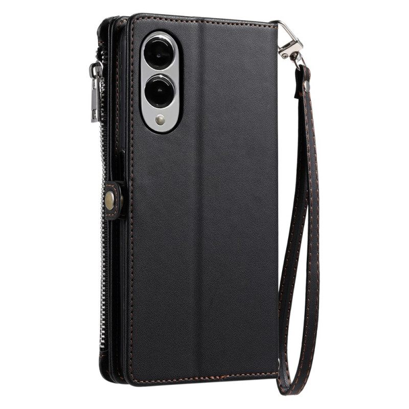 Δερματινη Θηκη Samsung Galaxy S25 5g Edge Εργονομικό Λουράκι Καρπού Σιλικόνης