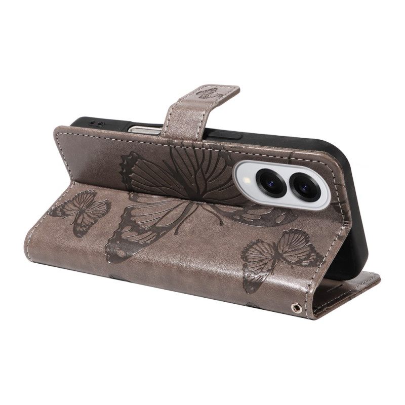 Δερματινη Θηκη Samsung Galaxy S25 5g Edge Γιγαντιαίο Σχέδιο Πεταλούδας