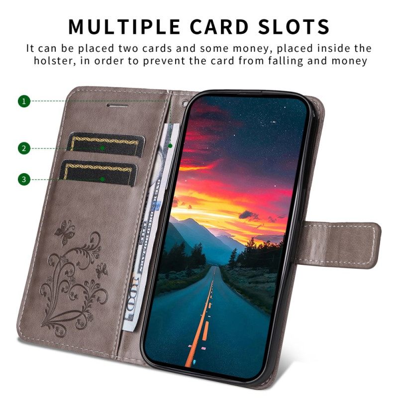 Δερματινη Θηκη Samsung Galaxy S25 5g Edge Γιγαντιαίο Σχέδιο Πεταλούδας