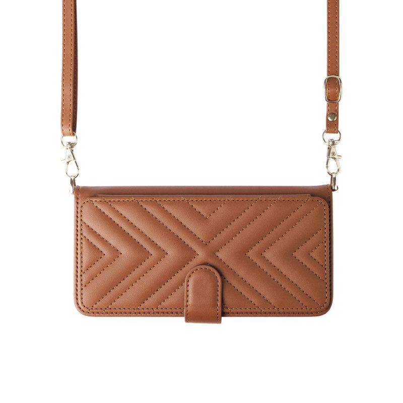 Δερματινη Θηκη Samsung Galaxy S25 5g Edge Καπιτονέ Με Λουράκι Και Λουράκι Ώμου