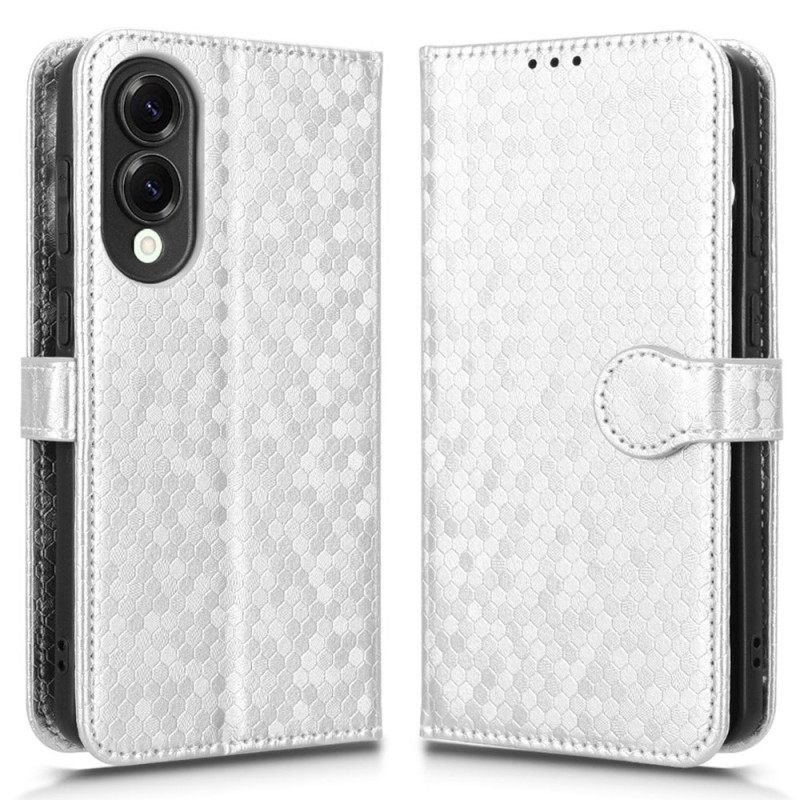 Δερματινη Θηκη Samsung Galaxy S25 5g Edge Κουκκίδες Με Γκλίτερ Σιλικόνης