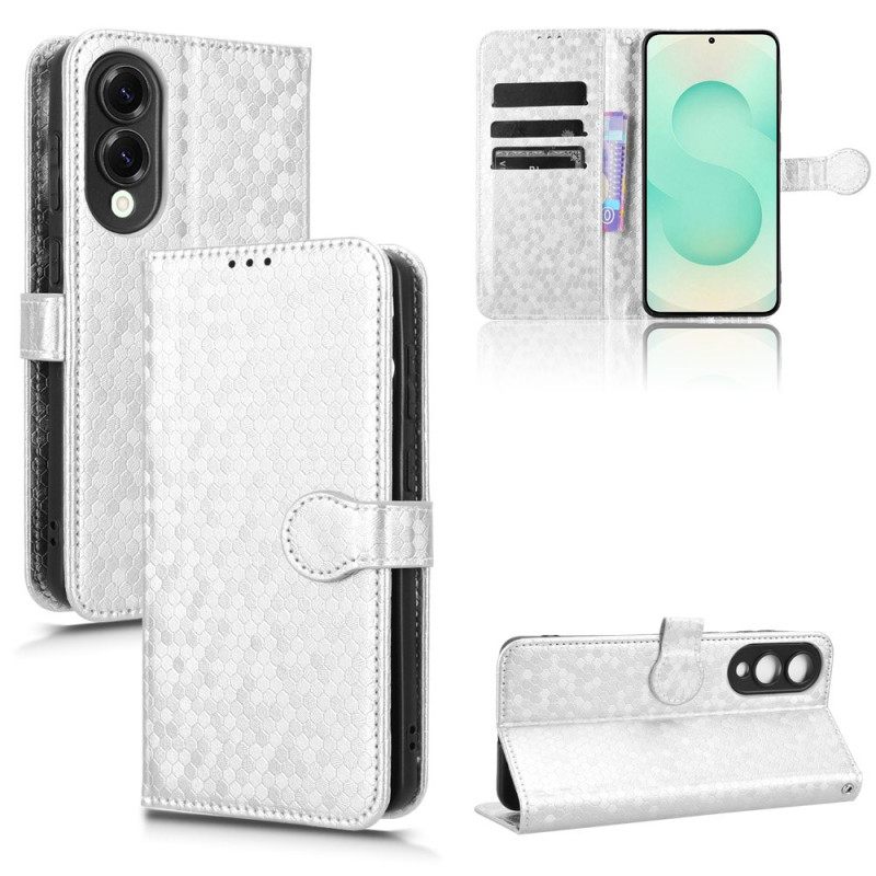 Δερματινη Θηκη Samsung Galaxy S25 5g Edge Κουκκίδες Με Γκλίτερ Σιλικόνης