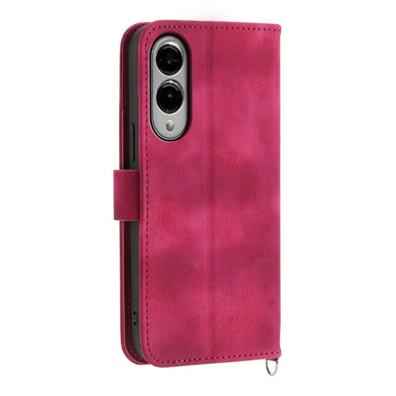 Δερματινη Θηκη Samsung Galaxy S25 5g Edge Λουλουδάτο Σχέδιο Και Λουράκια