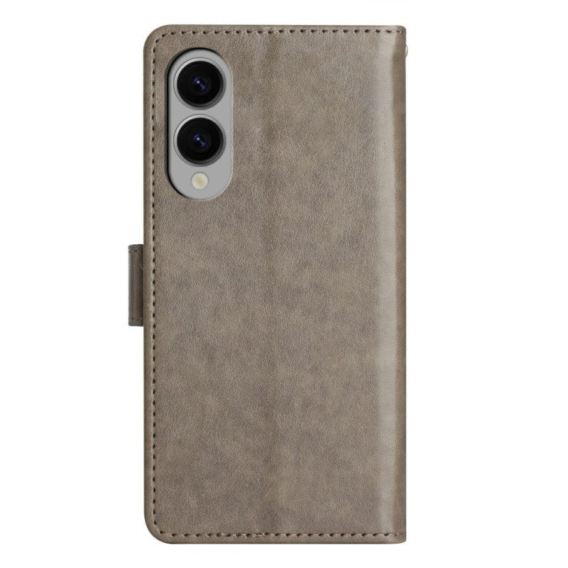 Δερματινη Θηκη Samsung Galaxy S25 5g Edge Μικρά Λουλούδια Σιλικόνης