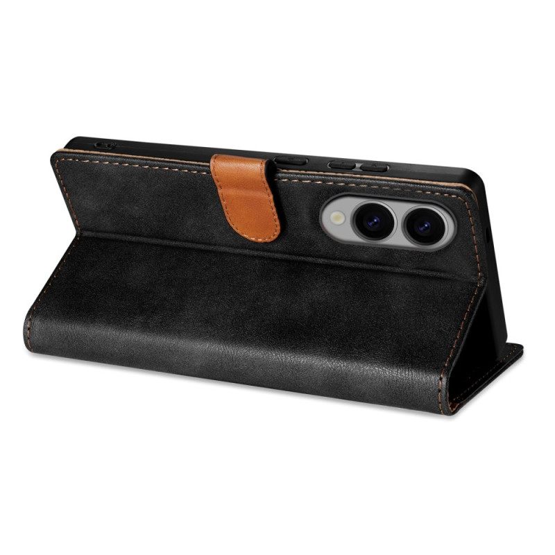 Δερματινη Θηκη Samsung Galaxy S25 5g Edge N.bekus Vintage Στυλ Σιλικόνης