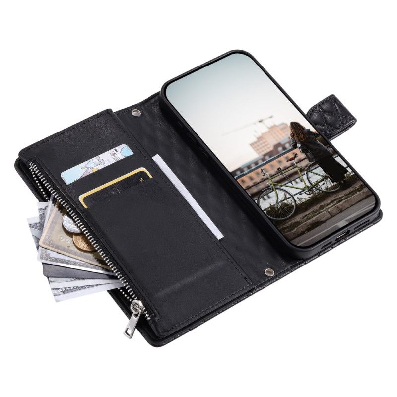 Δερματινη Θηκη Samsung Galaxy S25 5g Edge Πορτοφόλι Με Καπιτονέ Σχέδιο Σιλικόνης