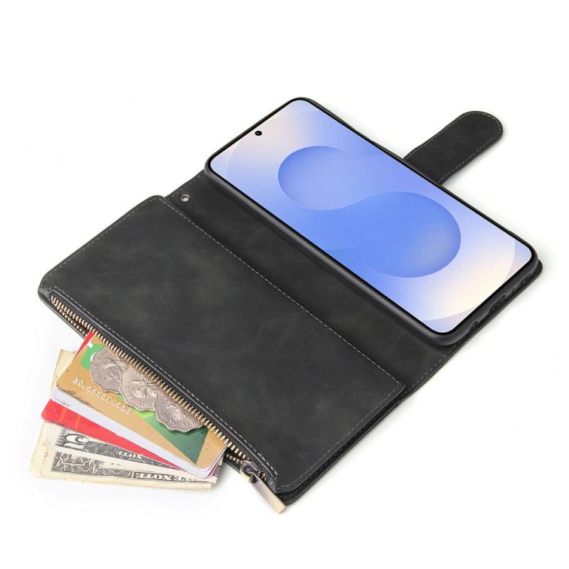 Δερματινη Θηκη Samsung Galaxy S25 5g Edge Πορτοφόλι Με Σουέτ Εφέ Σιλικόνης