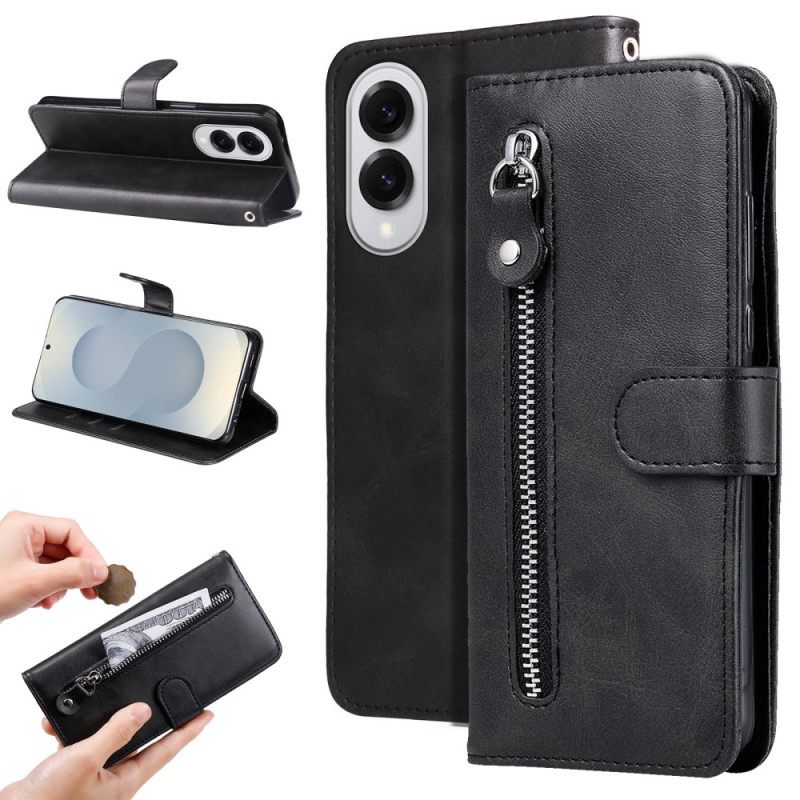 Δερματινη Θηκη Samsung Galaxy S25 5g Edge Τσάντα Με Φερμουάρ