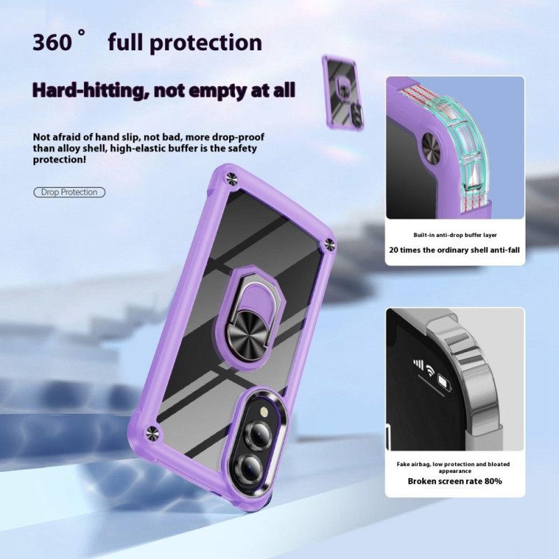 Κάλυμμα Samsung Galaxy S25 5g Edge Ανθεκτική Με Βάση Hands-free Σιλικόνης