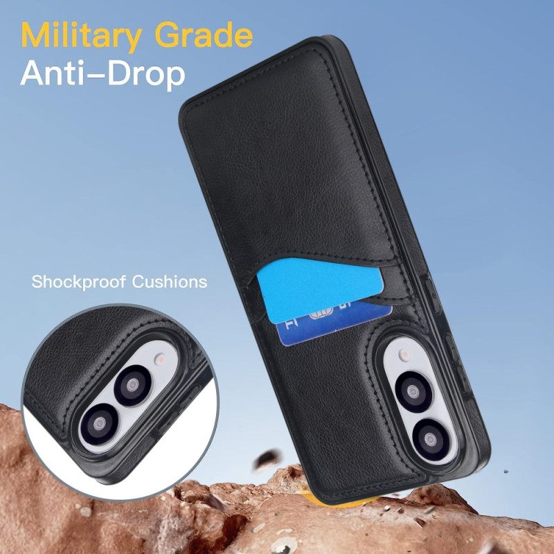 Κάλυμμα Samsung Galaxy S25 5g Edge Δερμάτινο Εφέ Με Θήκη Καρτών