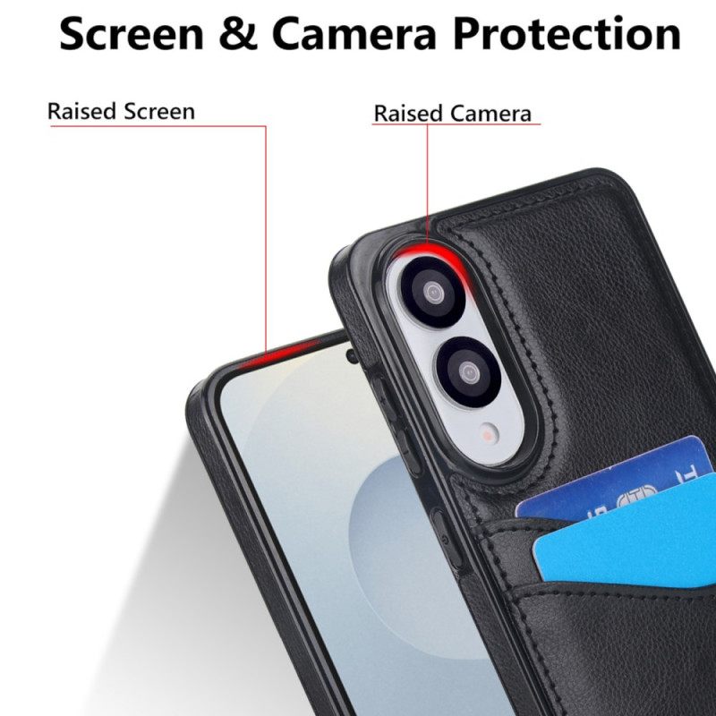 Κάλυμμα Samsung Galaxy S25 5g Edge Δερμάτινο Εφέ Με Θήκη Καρτών