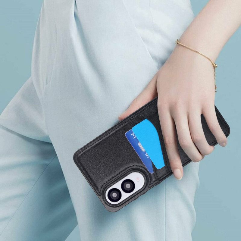 Κάλυμμα Samsung Galaxy S25 5g Edge Δερμάτινο Εφέ Με Θήκη Καρτών